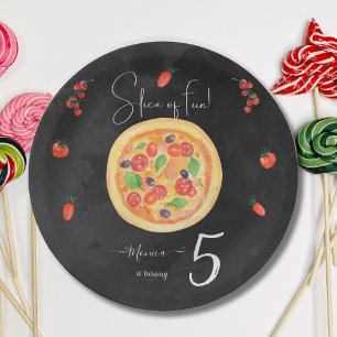 Slice of fun, pizza birthday paper plate