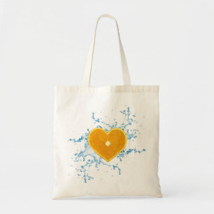 Slice of Heart-Shaped Orange Tote Bag