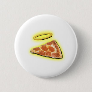 Slice of Heaven Pizza with Halo 2 Inch Round Button