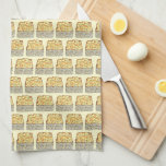 Slice of Kugel Jewish Egg Noodle Casserole Kitchen Towel<br><div class="desc">Design features an original illustration of a slice of kugel, an egg noodle casserole popular in Jewish cuisine and often served on Shabbat. This foodie design is also available on other products. Lots of additional Jewish food designs are also available from this shop. Don't see what you're looking for? Need...</div>