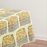 Slice of Kugel Jewish Egg Noodle Casserole Tablecloth<br><div class="desc">Design features an original illustration of a slice of kugel, an egg noodle casserole popular in Jewish cuisine and often served on Shabbat. This foodie design is also available on other products. Lots of additional Jewish food designs are also available from this shop. Don't see what you're looking for? Need...</div>