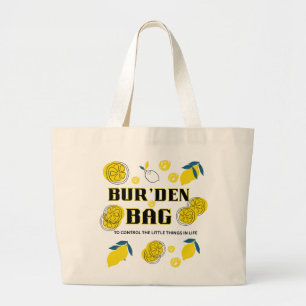 SLICE OF LEMON, Large Canvas Women's BUR'DEN Tote Bag
