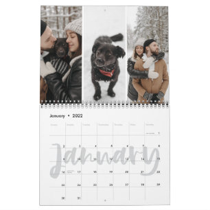 Slice Of Life Calligraphy Month Photo Collage Calendar
