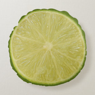 Slice of Lime 1010 Round Pillow