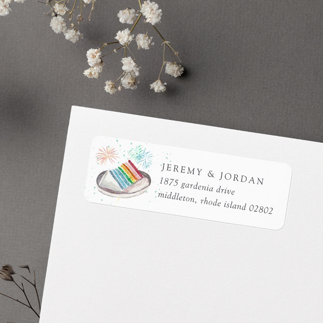 Slice of Love Personalized Couples Return Address (Creator Uploaded)