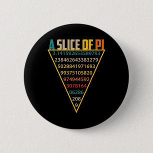 Slice Of Pi Day S For Men Women 3.14 Pi Symbol Shi 2 Inch Round Button