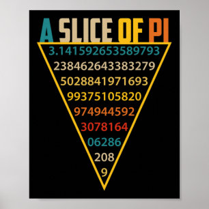 Slice Of Pi Day S For Men Women 3.14 Pi Symbol Shi Poster
