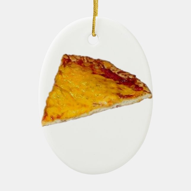 Slice of Pizza Ceramic Ornament (Front)
