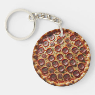 Slice of Style Pizza Keychain