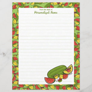 Slice of Sunshine Framed R & Y Lined Paper Sheet