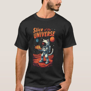 Slice of the Universe Pizza Cat Astronaut Space Ki T-Shirt