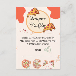 Slice Pizza Time diaper raffle Enclosure Card