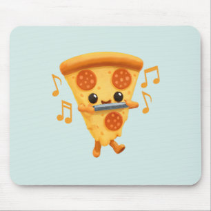 Slice Playing a Harmonica Cute Mouse Pad