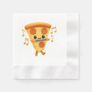 Slice Playing a Harmonica Cute Napkin