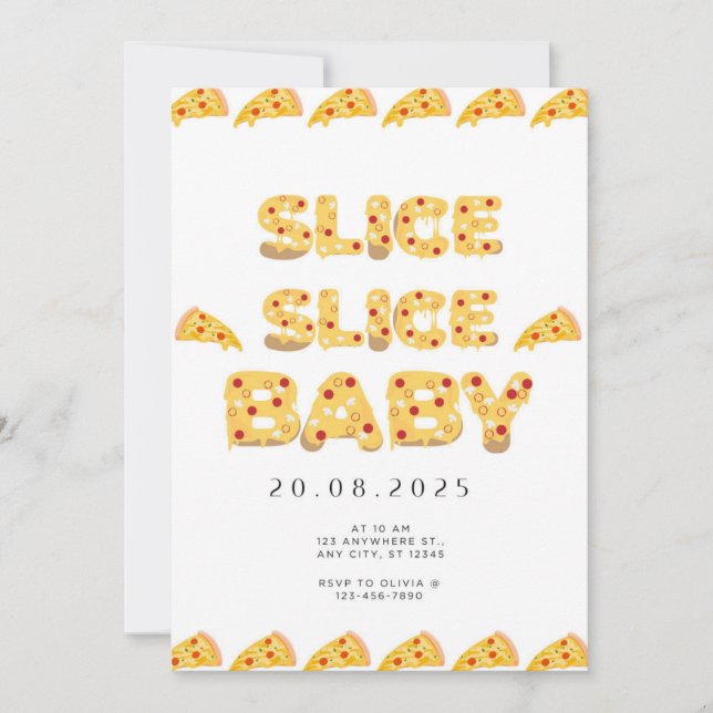 Slice Slice Baby, Baby Shower Invitation (Front)