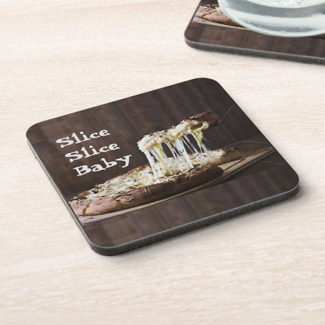 Slice Slice Baby Beverage Coaster (Left Side)