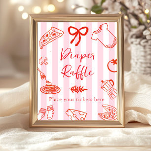 Slice Slice Baby Diaper Raffle Baby Shower Poster