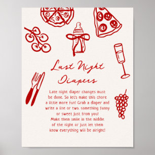 Slice Slice Baby Late Night Diapers Game Printable Poster