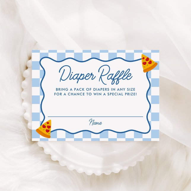 Slice Slice Baby Pizza Baby Shower Diaper Raffle Enclosure Card (Creator Uploaded)