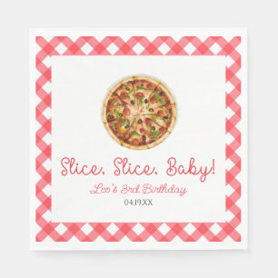 Slice, Slice, Baby! Pizza Birthday Party Napkin