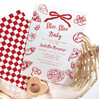 Slice Slice Baby Pizza Party Baby Bow Baby Shower