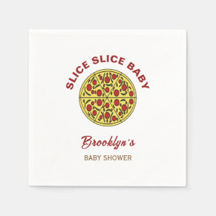 Slice Slice Baby Shower Gender Neutral Fun Pizza Napkin