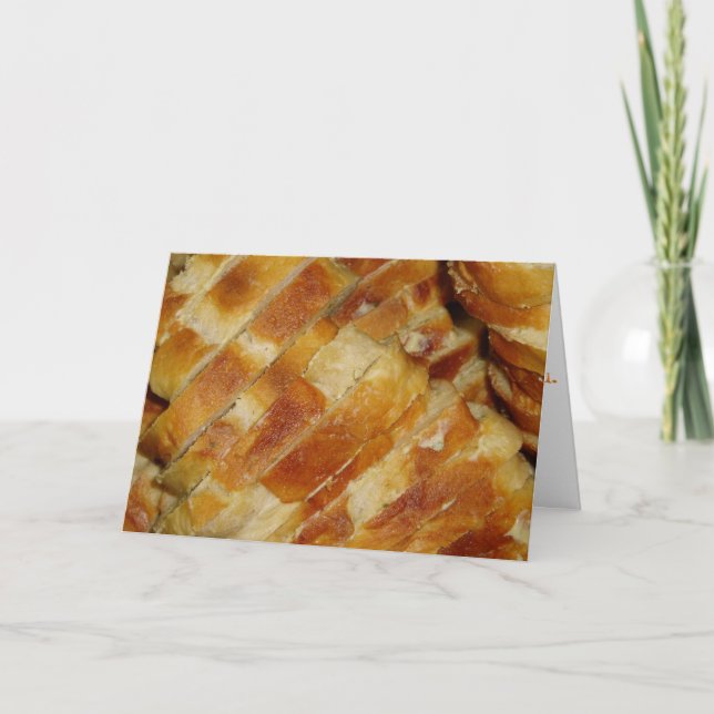 "Sliced & Buttered Garlic Bread" Thank You Card (Front)