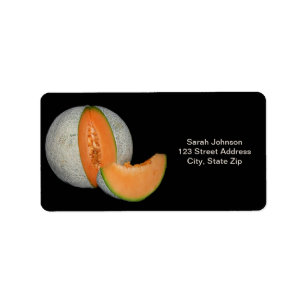 Sliced Cantaloupe Melon Label