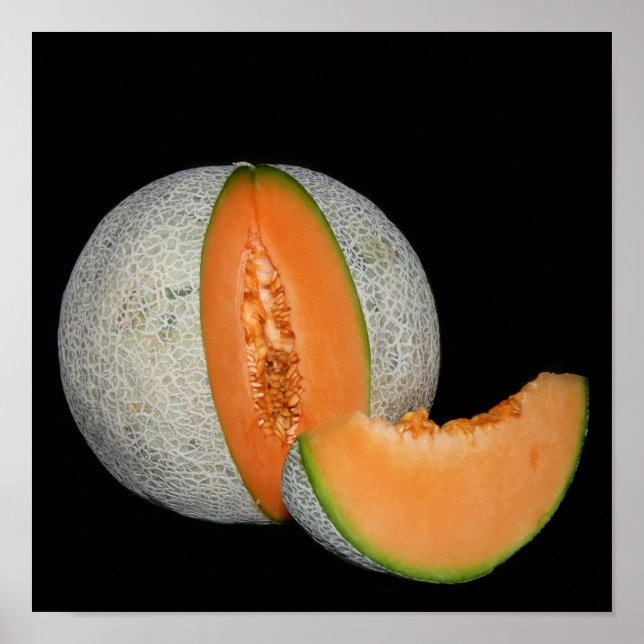 Sliced Cantaloupe Melon Poster (Front)