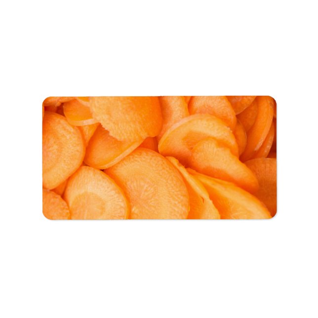 Sliced carrot pattern label (Front)