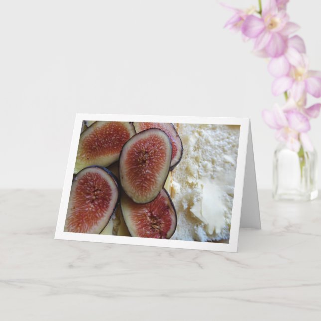 Sliced  Fig Fruit on Bread Card (Orchid)
