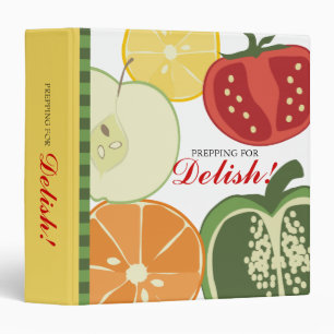 sliced fruit vegetable recipe cookbook binder