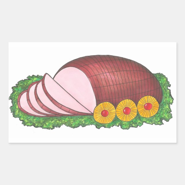 Sliced Ham Holiday Christmas Easter Dinner Sticker (Front)