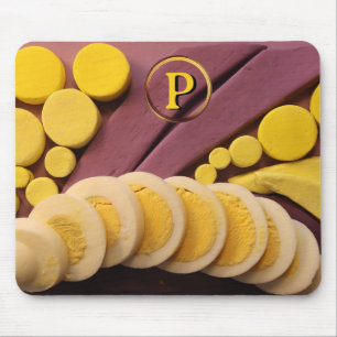 Sliced Hard Boiled Egg Yellow Yolk Image      Mouse Pad
