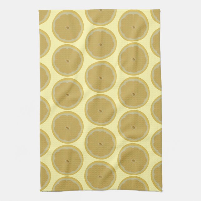 Sliced Lemons Pattern Kitchen Towels (Vertical)