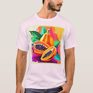 Sliced Papaya Pop Art T-Shirt
