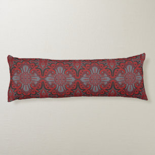 "Sliced pomegranat" organic forms bohemian pattern Body Pillow
