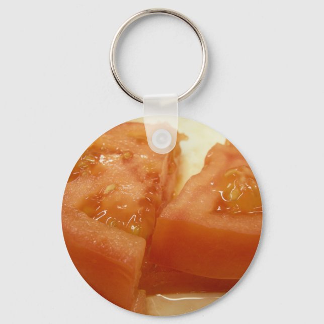 Sliced tomato keychain (Front)