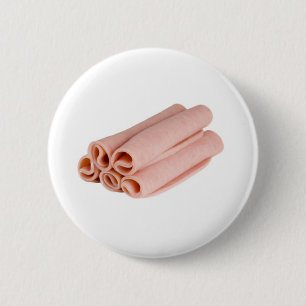 Slices of ham 2 inch round button