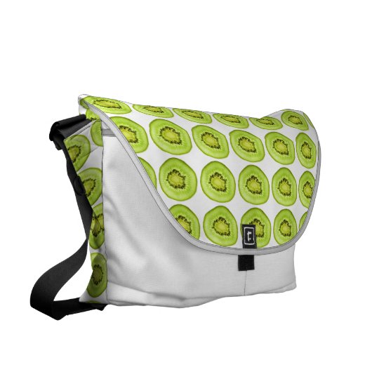 Slices of Kiwi Fruit. Messenger Bag