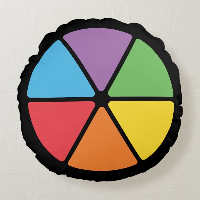 Slices of Knowledge Round Pillow (Front)