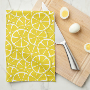 Slices of Lemons, Yellow, Fruit Kitchen Towel