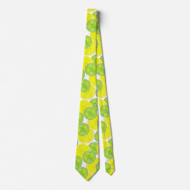 Slices of Lime and Lemon Fruit  Tie (Front)