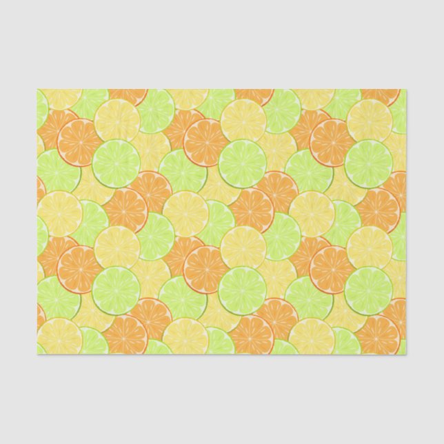 Slices of orange, lemon, lime tissue paper (Front)