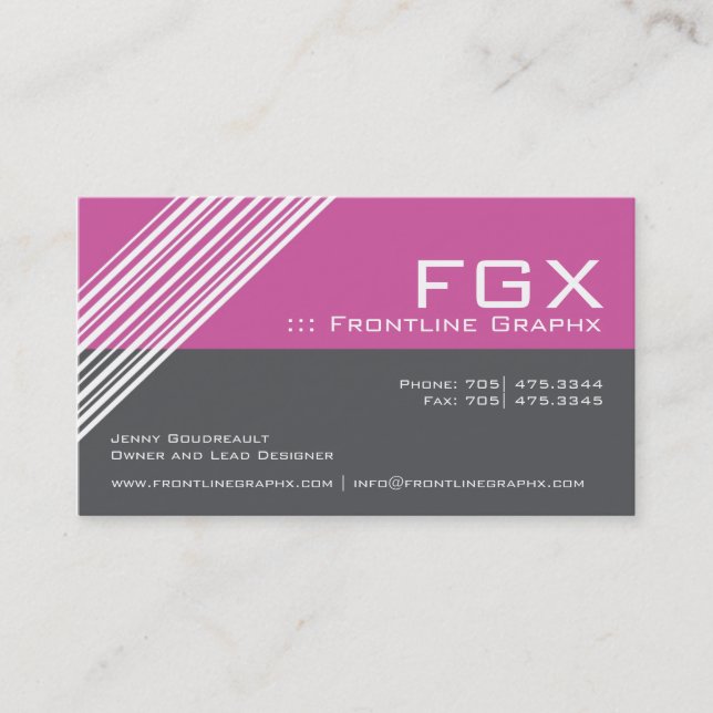 Slick and Modern Monogram Business Card (Front)