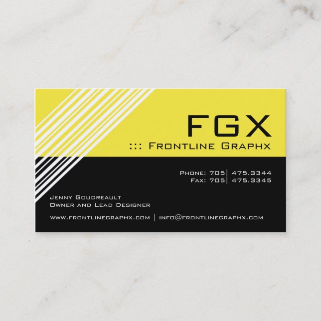Slick and Modern Monogram Business Card (Front)