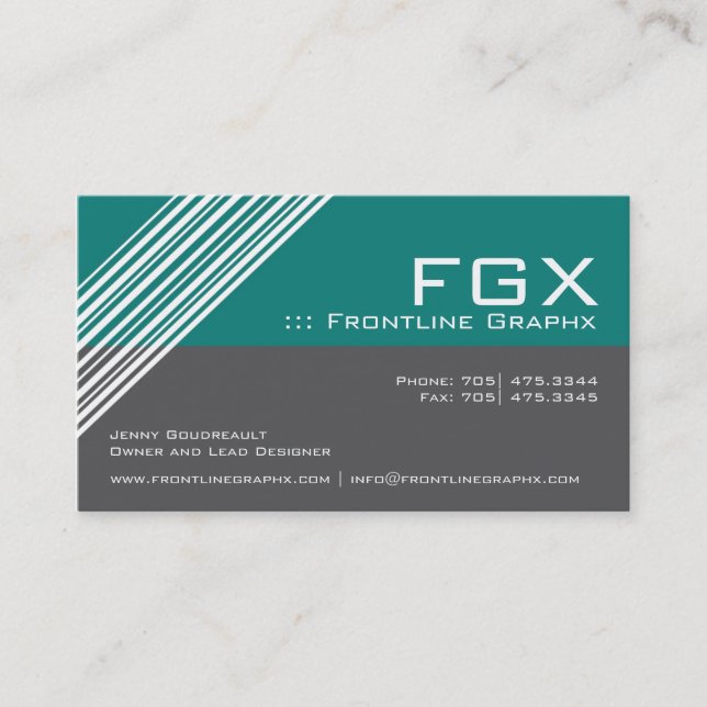 Slick and Modern Monogram Business Card (Front)