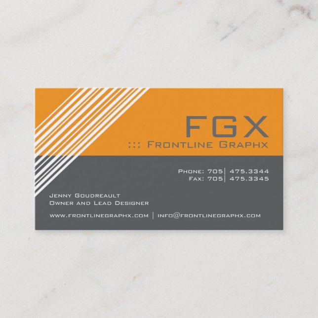 Slick and Modern Monogram Business Card (Front)