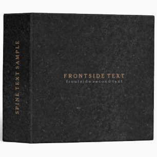 Slick Black Stone Print Texture Background Binder