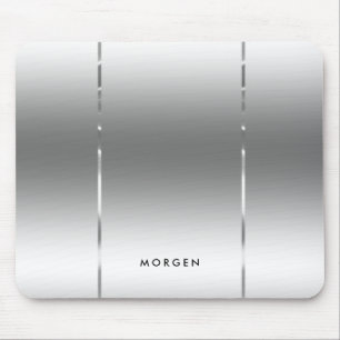 Slick modern shiny silver-grey background mouse pad